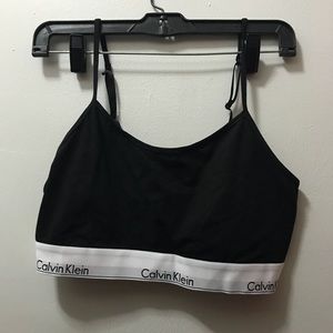 black CK bralette